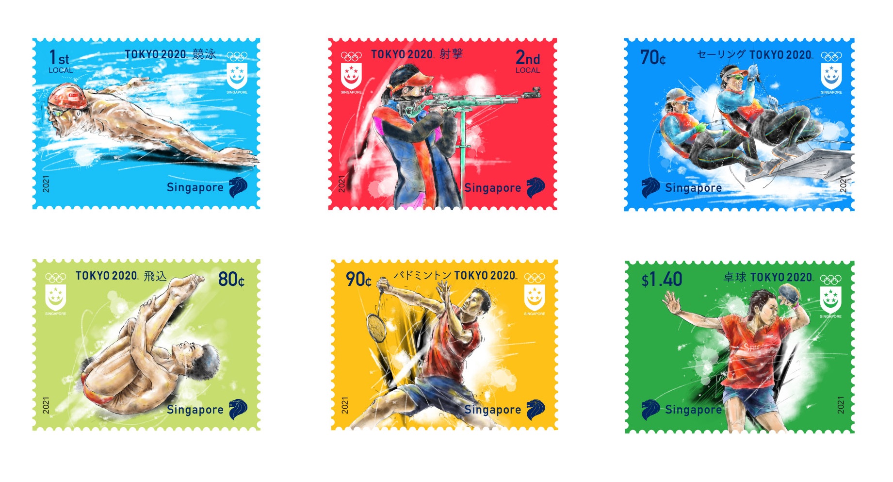SingPost issues commemorative set of stamps in celebration of the Tokyo 2020 Summer Olympic Games