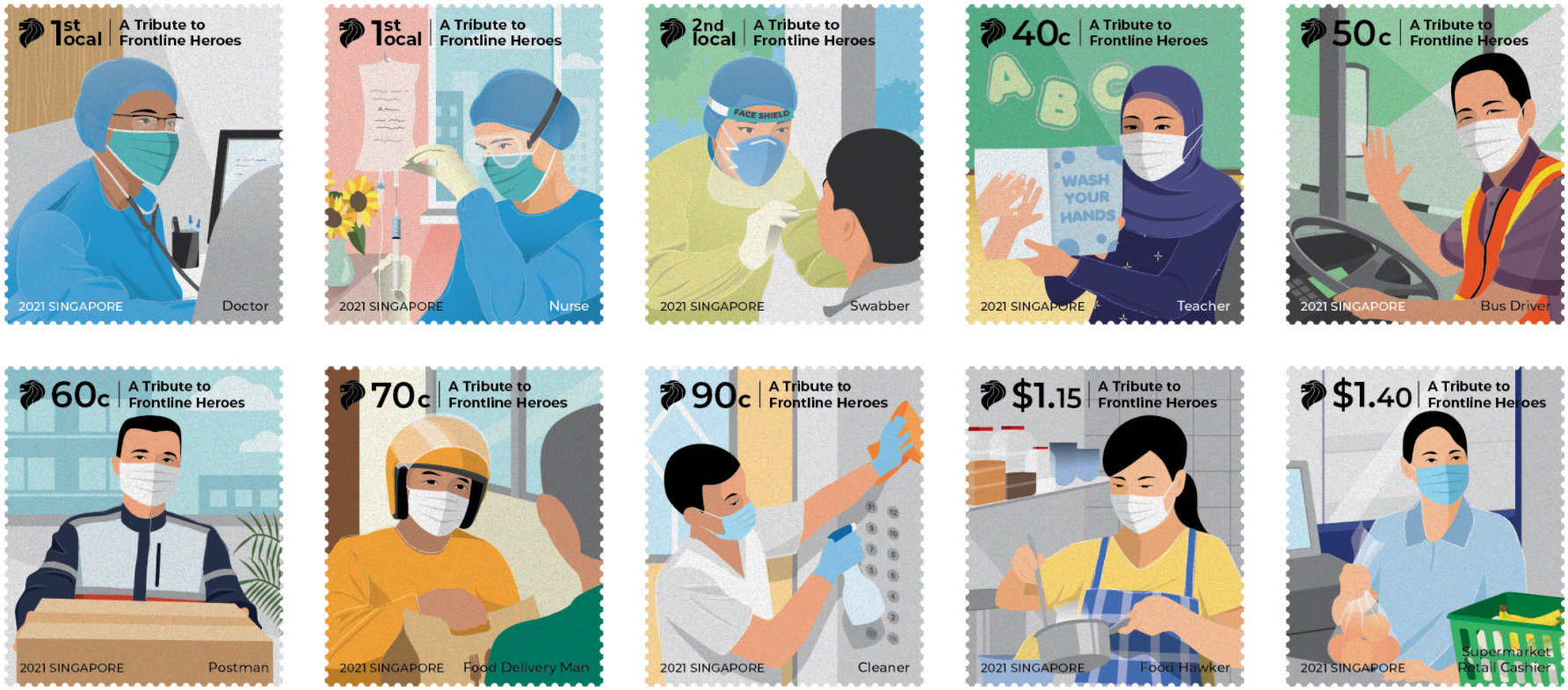 SingPost issues stamps in tribute to Singapore’s frontline heroes this National Day