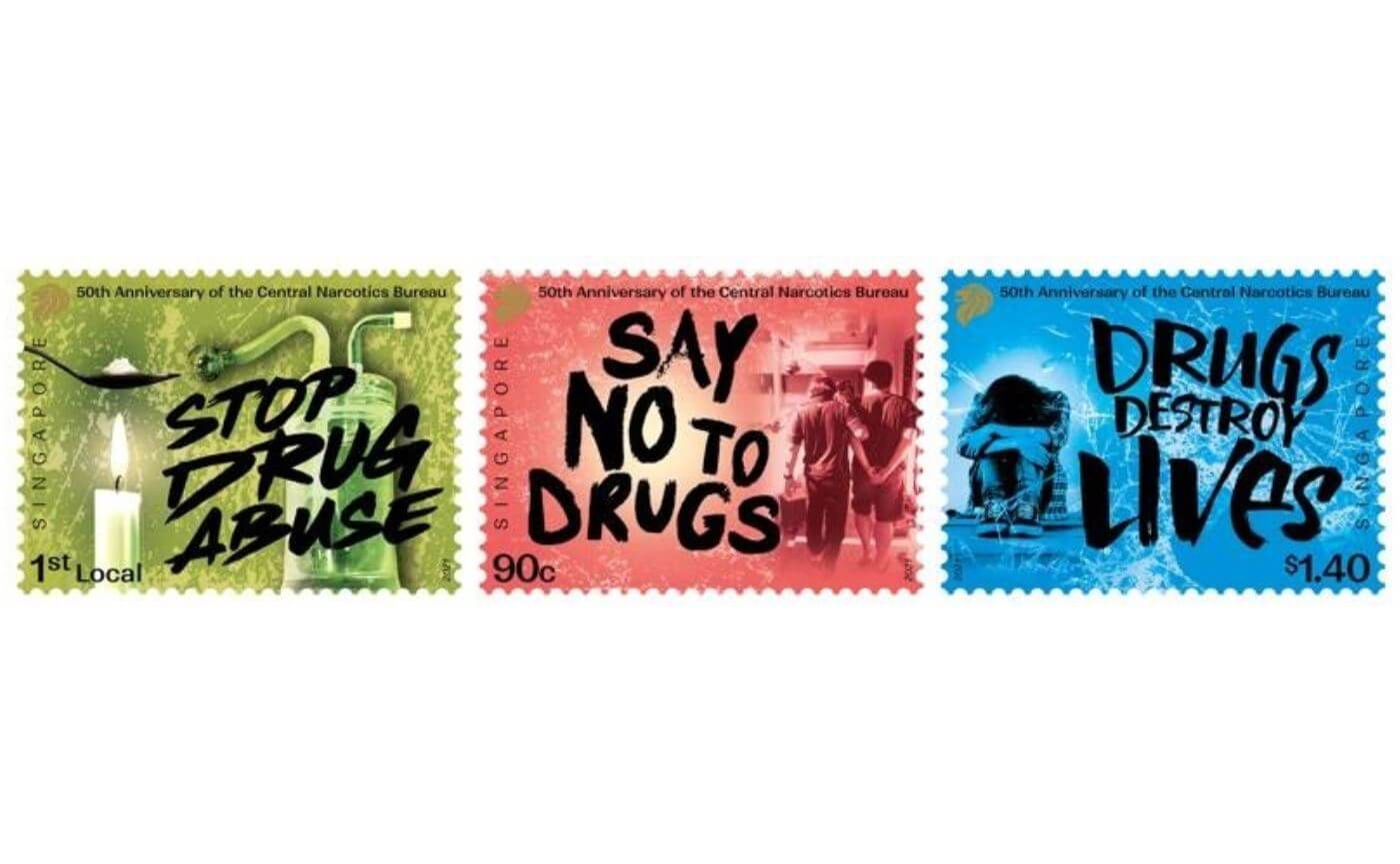 SingPost issues stamps to mark 50 years of Singapore’s fight against drugs