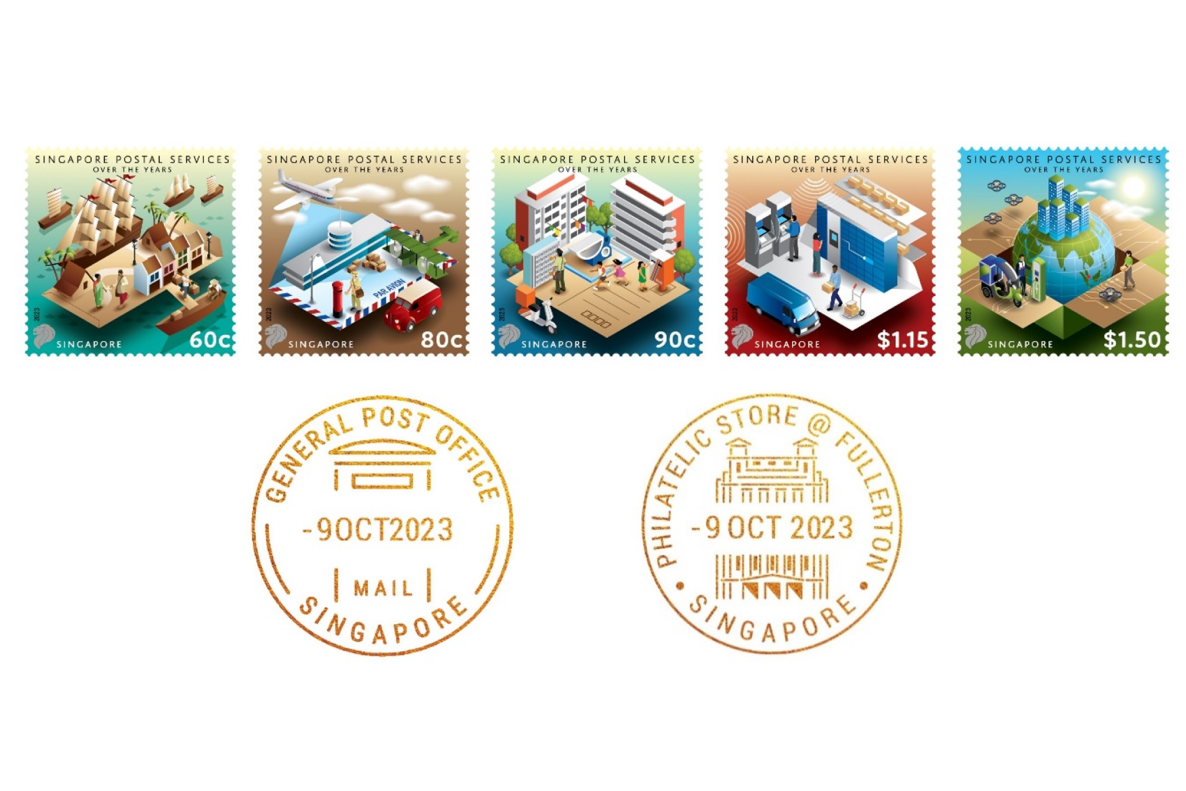 SingPost Issues Stamps Commemorating 165 Years  of Postal Services in Singapore