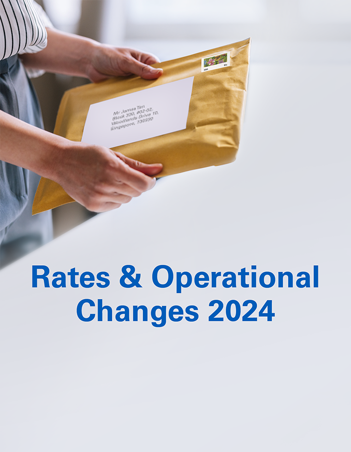 Rates & Operational Changes 2024 Singapore Post